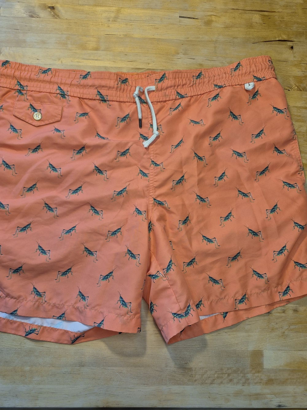 Polo by Ralph Lauren Orange Swim Trunks with Grasshoppers